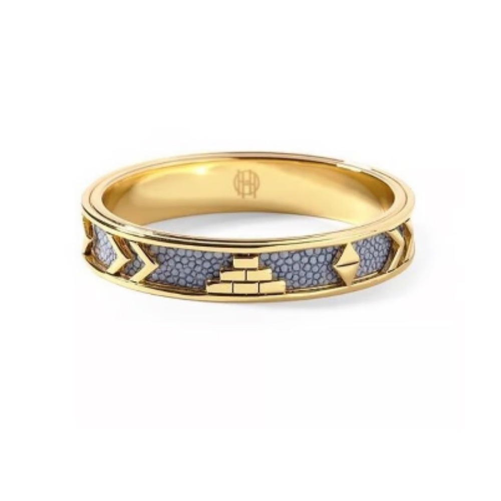 House of Harlow 1960 Sapphire Blue Aztec Bangle Bracelet